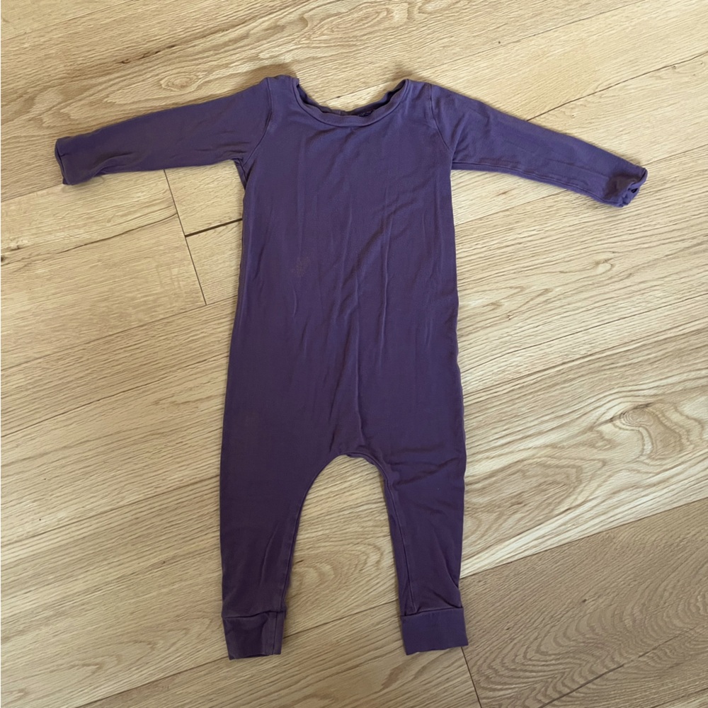 Handmade super soft plum onesie / romper 12 months